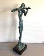 sculptuur, “ De Violist “ XL versie - 38 cm - Brons