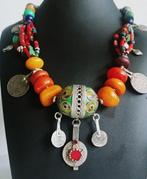 Zilver, Metaal, Hars, Perles de verre, corail, ambre, lapis