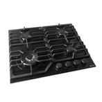 Wiggo WH-G634GL(B) - Inbouw gaskookplaat met Wok - 60cm - Zw, Witgoed en Apparatuur, Kookplaten, Verzenden, Nieuw