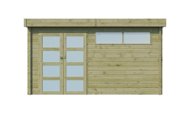 Woodlands Blokhut Modern met Dakisolatie, Geïmpregneerd 415, Tuin en Terras, Tuinhuizen