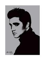 Kunstdruk Elvis Presley Metallic 60x80cm, Huis en Inrichting, Woonaccessoires | Schilderijen, Tekeningen en Foto's, Verzenden