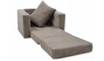 Kinderfauteuil - slaapbankje - 51x40x41cm - ribstof - beige, Ophalen of Verzenden, Nieuw