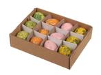 Kwarteleitjesmix 4 kleuren 12 stuks gekleurde kwartel eitjes, Hobby en Vrije tijd, Knutselen, Ophalen of Verzenden, Nieuw