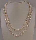 Halsketting 6x7mm Double Akoya Pearls, Zilver, Nieuw