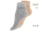 2 paar dames wollen sokken - met Alpacawol - Grijs/Beige, Kleding | Dames, Nieuw, Verzenden