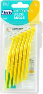 TEPE INTERDENTAL BRUSH ANGLE 0,7 MM TANDENRAGERS (GEEL) PA.., Verzenden, Nieuw