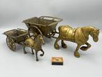 Figuur - 2 paard en wagen (2) - Messing