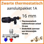 Eco 4 Zwarte thermostatisch M30 aansluitpakket 1A t.b.v. 16, Doe-het-zelf en Verbouw, Verwarming en Radiatoren, Ophalen of Verzenden