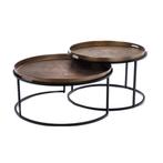*WOONWINKEL* Starfurn Julie Aluminium Salontafel Set Koper, Huis en Inrichting, Tafels | Salontafels, Verzenden, Nieuw