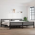 vidaXL Bedframe massief hout zwart 180x200 cm, Huis en Inrichting, Slaapkamer | Bedden, Nieuw, Verzenden