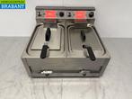 RVS Dubbele Friteuse 2 x 12 liter 400V Horeca, Ophalen of Verzenden, Gebruikt