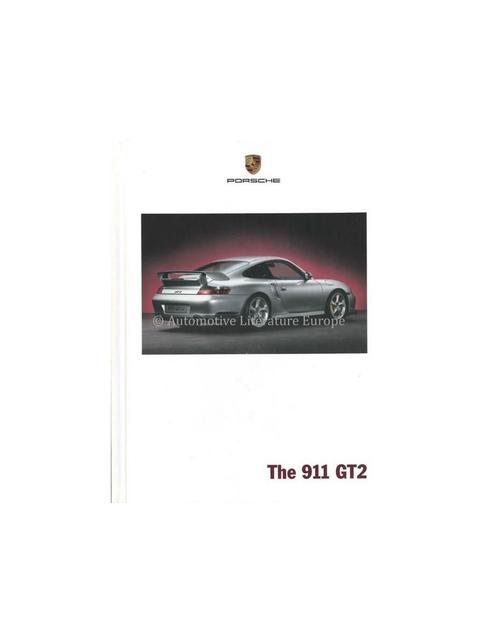 2002 PORSCHE 911 GT2 HARDCOVER BROCHURE ENGELS, Boeken, Auto's | Folders en Tijdschriften, Porsche