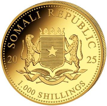 Somalië. 1000 Schilling 2025 Somalia Elephant Elefant 1 oz beschikbaar voor biedingen