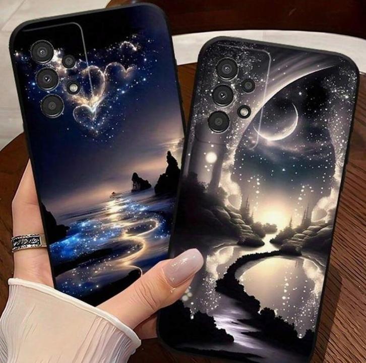 Mountain & Star Moon - dikke schokbestendige telefoonhoes, Telecommunicatie, Mobiele telefoons | Hoesjes en Frontjes | Overige merken