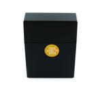 Metallic groot sigarettendoosje - Zwart, Verzamelen, Rookartikelen, Aanstekers en Luciferdoosjes, Verzenden, Nieuw, Tabaksdoos of Verpakking