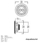 Speaker Aquasound Samba-DT (Single Stereo) Vochtbestendig, Doe-het-zelf en Verbouw, Sanitair, Ophalen of Verzenden, Nieuw