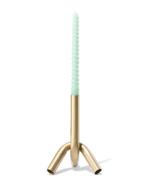 HEMA Kandelaar M metaal knot goud van €8.59 voor €4 sale, Huis en Inrichting, Woonaccessoires | Kandelaars en Kaarsen, Nieuw, Verzenden