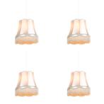 Set van 4 retro hanglampen crème 45 cm - Granny, Huis en Inrichting, Lampen | Hanglampen, Nieuw, Overige materialen, Retro, 75 cm of meer