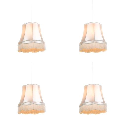 Set van 4 retro hanglampen crème 45 cm - Granny, Huis en Inrichting, Lampen | Hanglampen, Nieuw, Overige materialen, 75 cm of meer