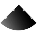 Zwarte Glazen Hoekplank 45cm | Retourdeal | Design & Kwal..., Minder dan 50 cm, Overige typen, Nieuw, Ophalen of Verzenden