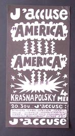 Poster over demonstratie bij het Krasnapolsky in Amsterdam, Verzamelen, Verzenden, Nieuw, Overige onderwerpen, Met lijst