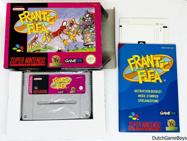 Super Nintendo / Snes - Frantic Flea - EUR, Spelcomputers en Games, Games | Nintendo Super NES, Gebruikt, Verzenden