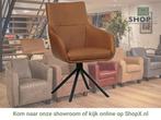 Leren draaibare eetkamerstoel Fancy - Rancho Cognac, Huis en Inrichting, Barkrukken, Nieuw, Leer, Ophalen of Verzenden, 90 cm of meer