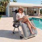 Ligstoel Cloud inklapbaar, traploos verstelbaar - lichtgrijs, Verzenden, Nieuw