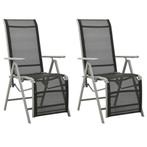 Tuinstoelen Verstelbaar - Retourdeal - Zilverkleurig -40%, Ophalen of Verzenden, Nieuw, Textileen