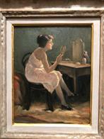 Attilio Toro (1892-1982) - Fanciulla allo specchio, Antiek en Kunst
