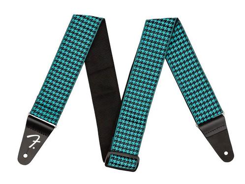 Fender gitaarband houndstooth teal, Muziek en Instrumenten, Instrumenten | Toebehoren, Verzenden