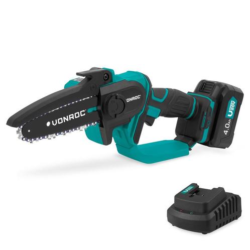 Mini Kettingzaag 20V – 152mm | Incl. 4.0Ah accu en snellader, Doe-het-zelf en Verbouw, Gereedschap | Zaagmachines, Nieuw, Verzenden