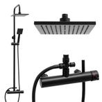 Regendouche Zwart | Messing Kraan | Premium | OP=OP, Ophalen of Verzenden, Nieuw, Chroom, Douche