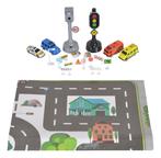 Moni Toys City Car 13-delige Verkeer Speelset met Matje, Verzenden, Nieuw