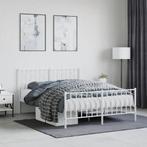 vidaXL Bedframe met hoofd- en voeteneinde metaal wit 140x200, Huis en Inrichting, Slaapkamer | Bedden, Verzenden, Wit, 140 cm