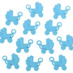 Tafeldecoratie Kinderwagen Blauw 12st, Verzenden, Nieuw