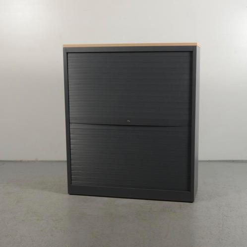 Roldeurkast Kinnarps - Antraciet - 140 x 120 cm - Licht, Huis en Inrichting, Kasten | Roldeurkasten en Archiefkasten, Ophalen of Verzenden