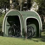 vidaXL Fietstent met dak met opslag Groen 218 x 156 x 180 cm, Verzenden, Nieuw