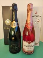 Pol Roger, Taittinger - Champagne Brut, Rosé - 2 Flessen, Nieuw