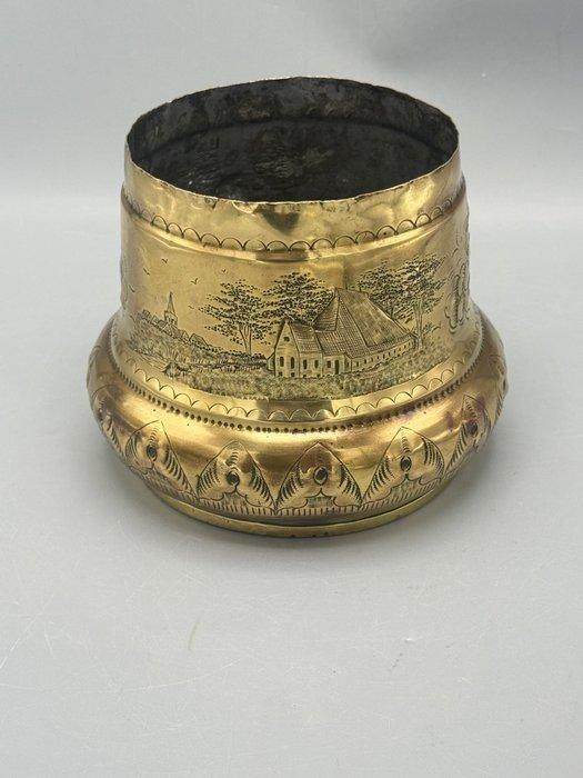 Vaas - Koper - Friese koperen siervaas, Antiek en Kunst, Curiosa en Brocante