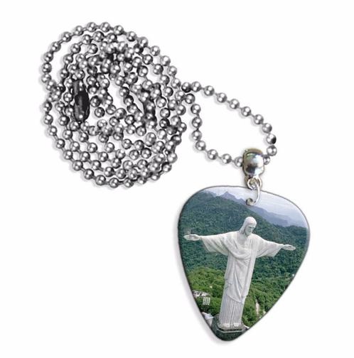 Plectrum ketting of sleutelhanger van Jezus de verlosser, Verzamelen, Overige Verzamelen, Nieuw, Ophalen of Verzenden