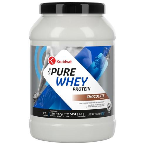 Kruidvat 100% Pure Whey Chocolate Proteïnepoeder, Sport en Fitness, Gezondheidsproducten en Wellness, Nieuw, Verzenden