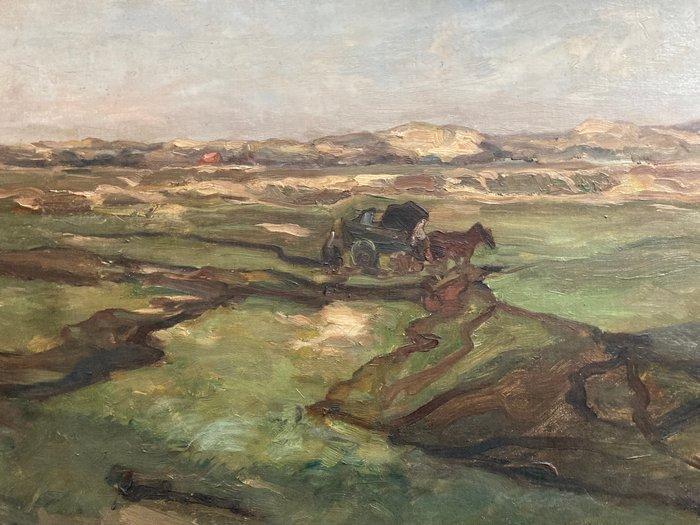 Frans Smissaert (1862-1944) - Boer met kar in duinlandschap, Antiek en Kunst, Kunst | Schilderijen | Klassiek