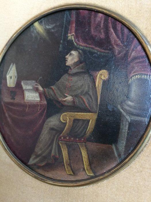 Italiaanse school (XIX) - Abate mitrato - NO RESERVE, Antiek en Kunst, Kunst | Schilderijen | Klassiek