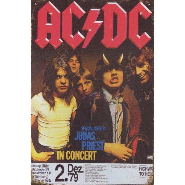 Concert Bord - AC/DC Highway To Hell In Concert 1979, Verzamelen, Muziek, Artiesten en Beroemdheden, Poster, Artwork of Schilderij