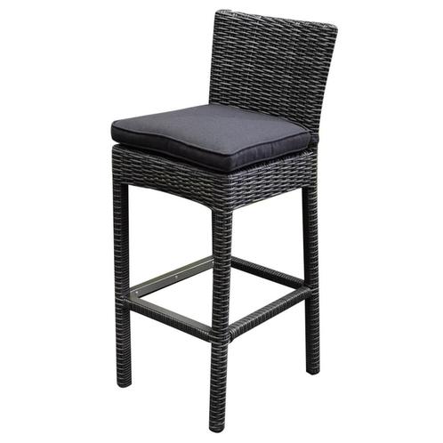 Oxford barstoel antraciet wicker, Tuin en Terras, Tuinstoelen, Nieuw, Wicker, Ophalen of Verzenden