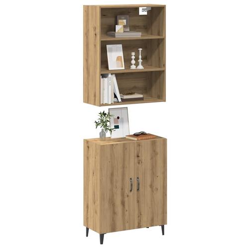 vidaXL Dressoir met wandkast bewerkt hout artisanaal, Huis en Inrichting, Kasten | Dressoirs, 50 tot 75 cm, Nieuw, Minder dan 50 cm