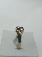 Zonder Minimumprijs - Ring - 9 kt. Geel goud Saffier, Sieraden, Tassen en Uiterlijk, Ringen, Nieuw