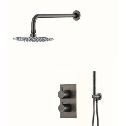 Inbouw Regendouche Set BWS Exclusive Wanduitloop Gunmetal 30, Doe-het-zelf en Verbouw, Sanitair, Kraan, Nieuw, Ophalen of Verzenden