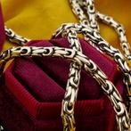 Zilveren fantasieschakel ketting, Ophalen of Verzenden, Gebruikt, Overige kleuren, Zilver